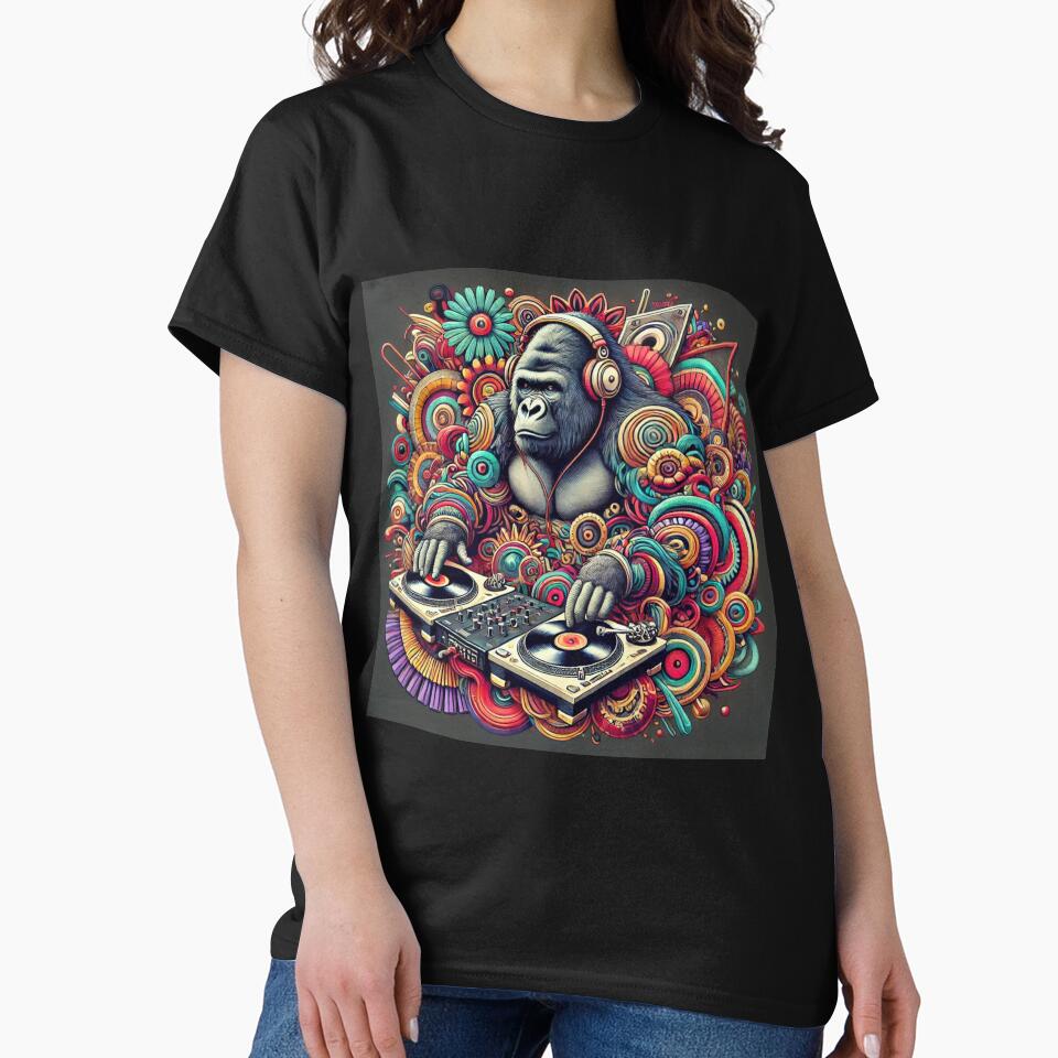 Chaotic Harmony Gorilla DJ by LizzyLooDoo Designs T-Shirts, Hoodie, Sweatshirt | BlankRebels.com (Image 2)