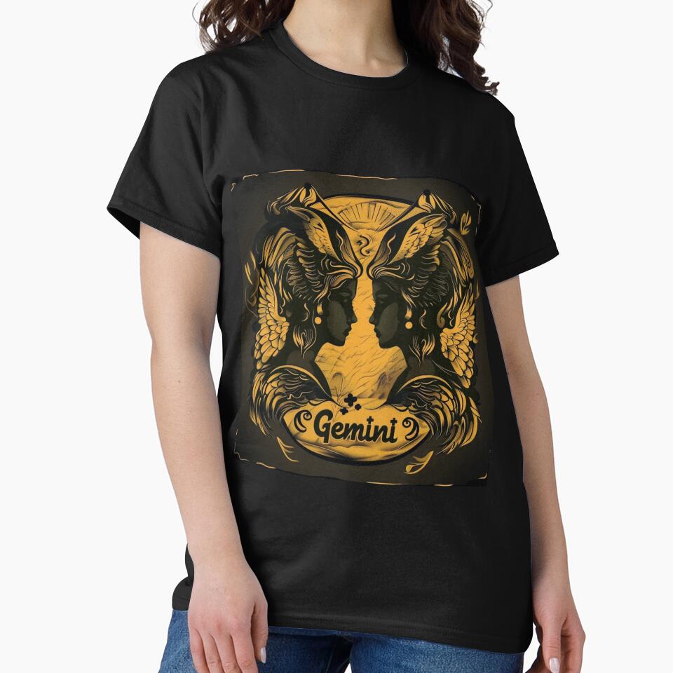 Vintage Style Gemini Zodiac Sign by AiHead T-Shirts, Hoodie, Sweatshirt | BlankRebels.com (Image 2)