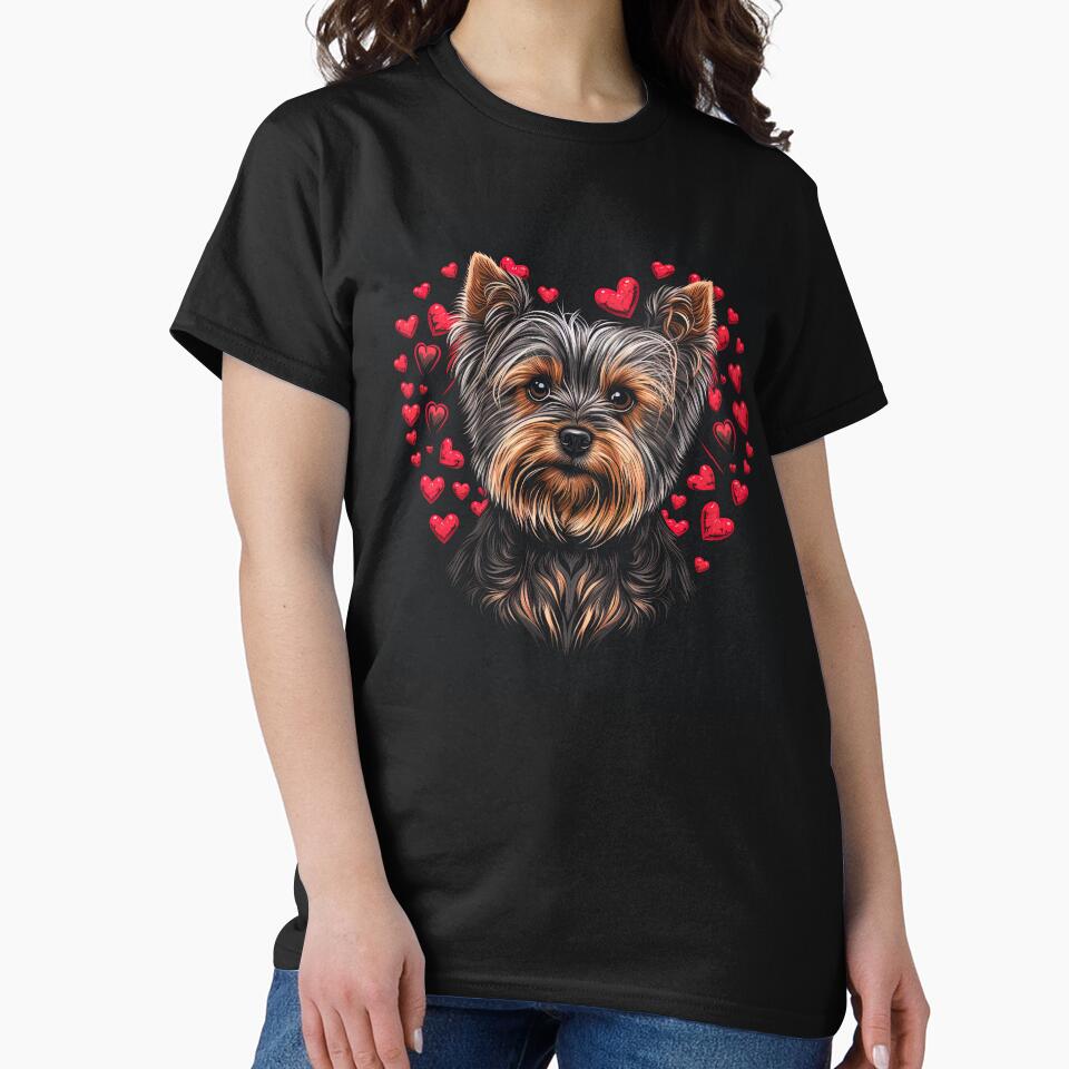 Yorky Dog Valentine by Juliascutecornr T-Shirts, Hoodie, Sweatshirt | BlankRebels.com (Image 2)