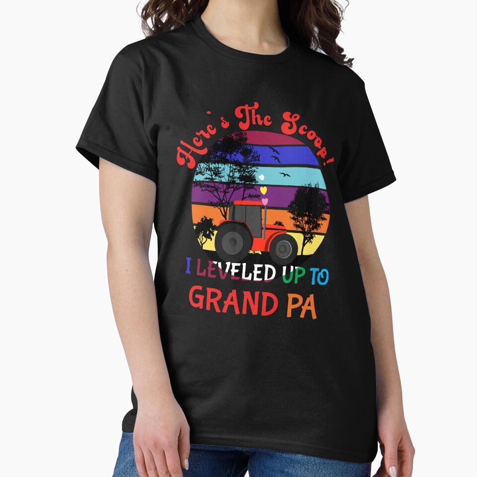 Here’s the scoop! I leveled up to grandpa! by TJHstudio T-Shirts, Hoodie, Sweatshirt | BlankRebels.com (Image 2)