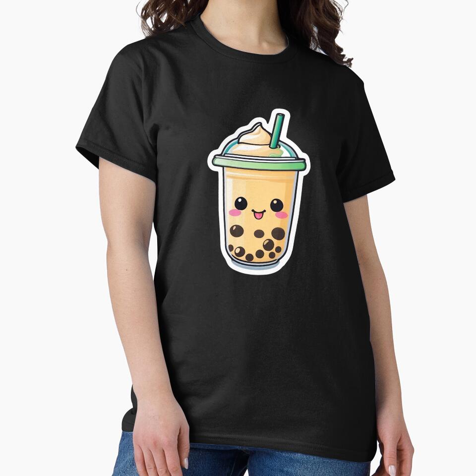 Kawaii Face Bubble Tea by golgotha-x T-Shirts, Hoodie, Sweatshirt | BlankRebels.com (Image 2)