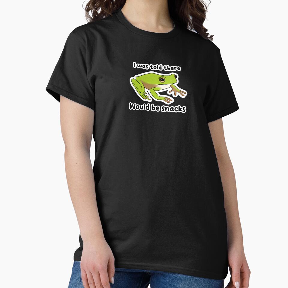 I was told there would be snacks | silly frog by DarbyHunterArt T-Shirts, Hoodie, Sweatshirt | BlankRebels.com (Image 2)
