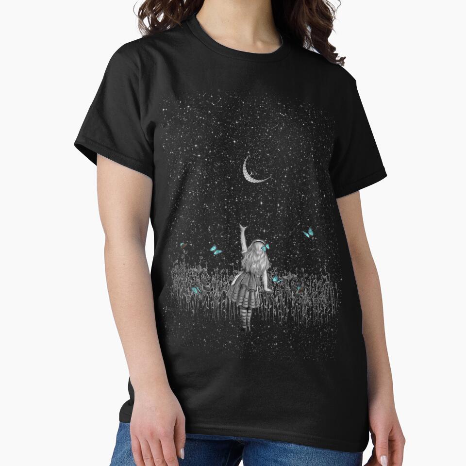 Wonderland Smiling Starry Night - Alice In Wonderland by maryedenoa T-Shirts, Hoodie, Sweatshirt | BlankRebels.com (Image 2)