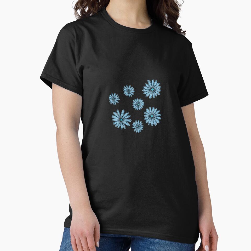 Y2K Electric blue daisy flowers sticker by Aesthetica-1 T-Shirts, Hoodie, Sweatshirt | BlankRebels.com (Image 2)