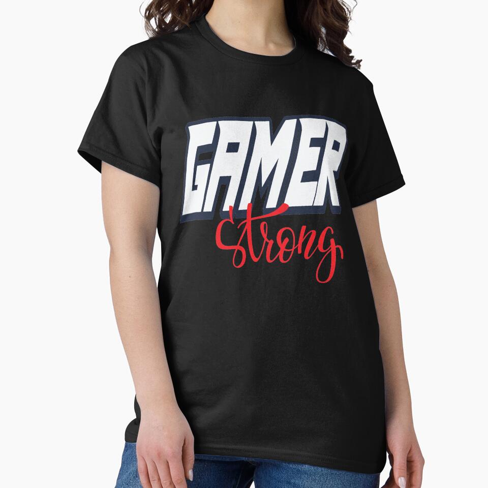Gamer Strong Video Gaming Words Gamers Use.  I Love Playing Esports! by WordsGamersUse T-Shirts, Hoodie, Sweatshirt (Image 2)
