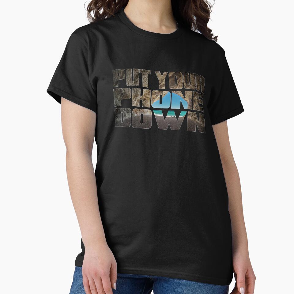 Relaxing Motivational Design Put Your Phone Down by drwigglebutts T-Shirts, Hoodie, Sweatshirt | BlankRebels.com (Image 2)