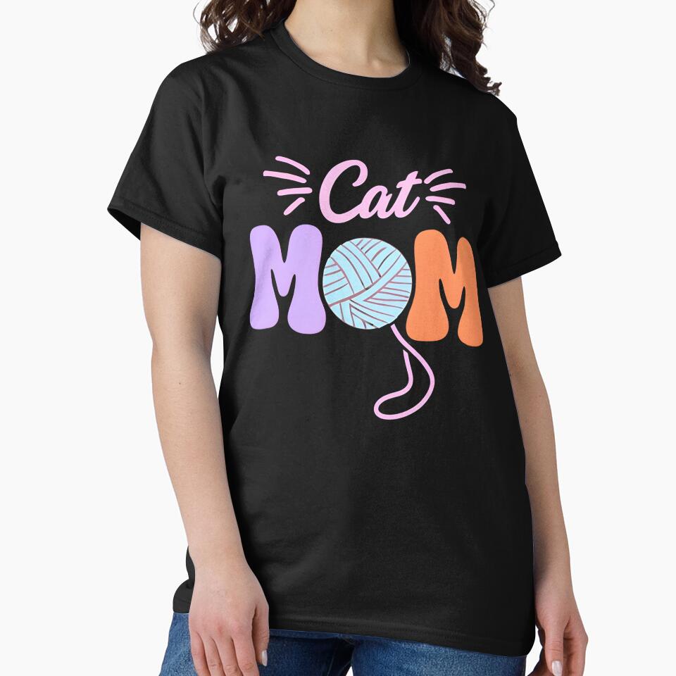 Cat Mom Shirt – Cute Feline Mama Tee, Funny Cat Lover Gift for Women, Mother’s Day Cat Owner T-shirt by... (Image 2)
