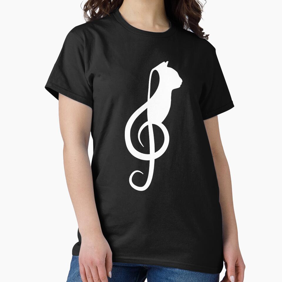 Musical Symbol Cat Lover Musician Music Notes by haselshirt T-Shirts, Hoodie, Sweatshirt | BlankRebels.com (Image 2)