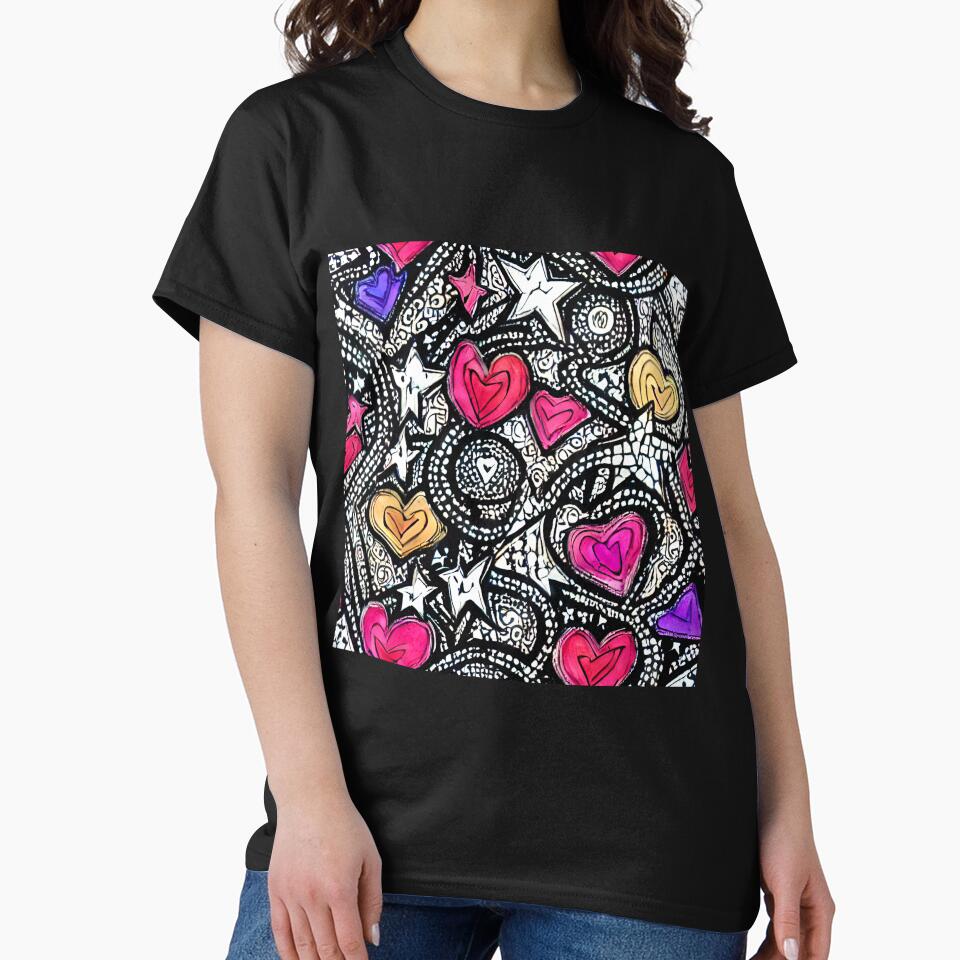 Gothic Stars and Hearts Dark and Romantic Designs for Gothic Enthusiasts Jewels by Bits-X-Pieces T-Shirts,... (Image 2)