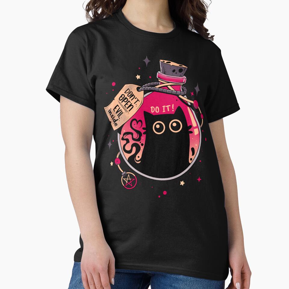Bottled Menace - Evil Black Cat by Snouleaf T-Shirts, Hoodie, Sweatshirt | BlankRebels.com (Image 2)