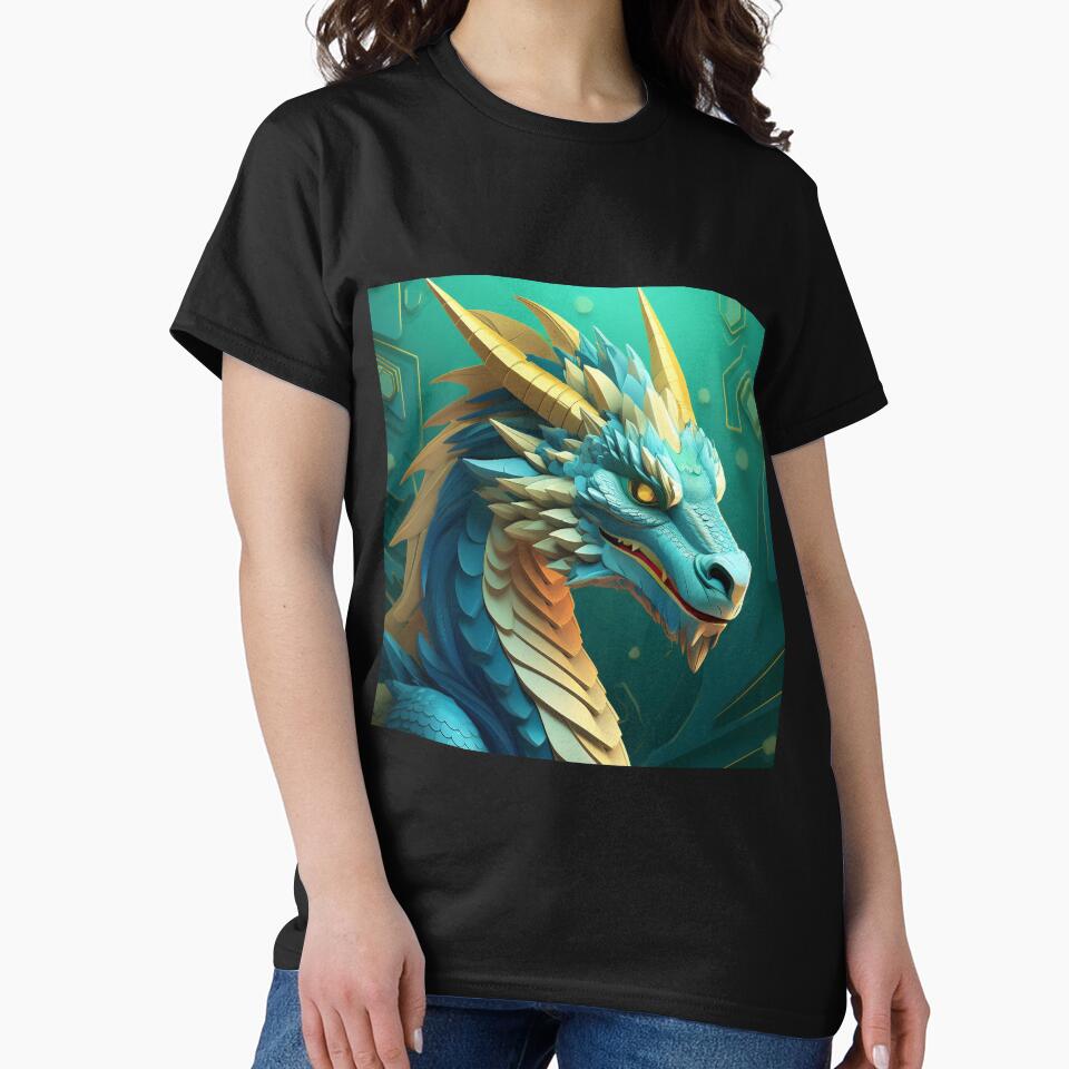 Green-blue dragon by BAR DEC T-Shirts, Hoodie, Sweatshirt | BlankRebels.com (Image 2)