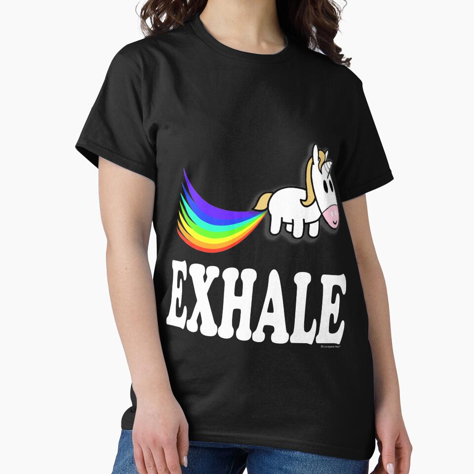 Exhale - Unicorn Fart by CoolApparelShop T-Shirts, Hoodie, Sweatshirt | BlankRebels.com (Image 2)
