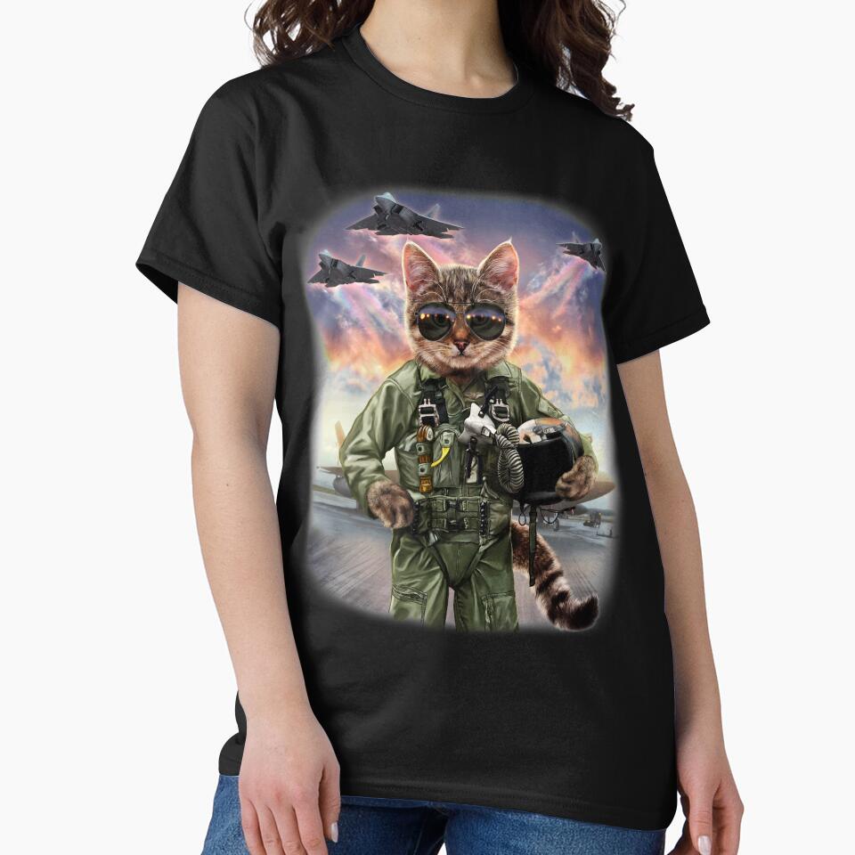 Cat as Air Force Jet Fighter Pilot by Fox-Republic T-Shirts, Hoodie, Sweatshirt | BlankRebels.com (Image 2)