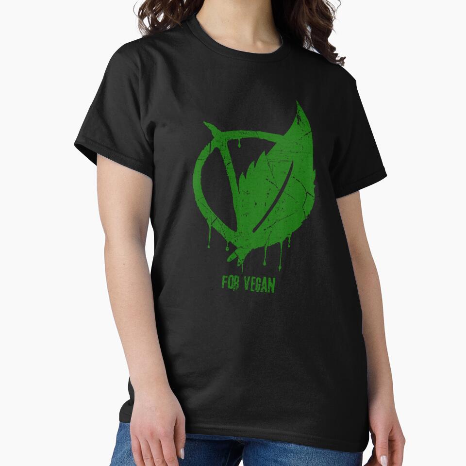 V For Vegan (Black) by EddieBalevo T-Shirts, Hoodie, Sweatshirt | BlankRebels.com (Image 2)