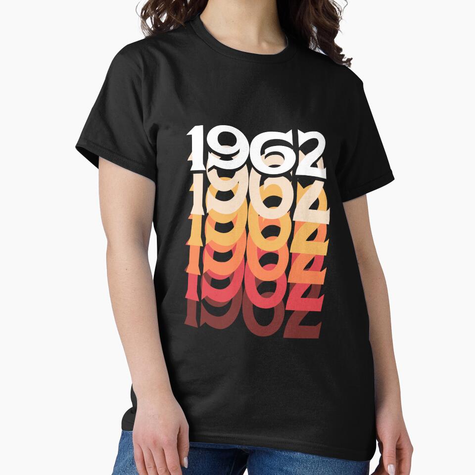 Vintage 60s 56th Birthday T Shirt Distressed 1962 Mom Gift by roarr Hoodie, Sweatshirt | BlankRebels.com (Image 2)