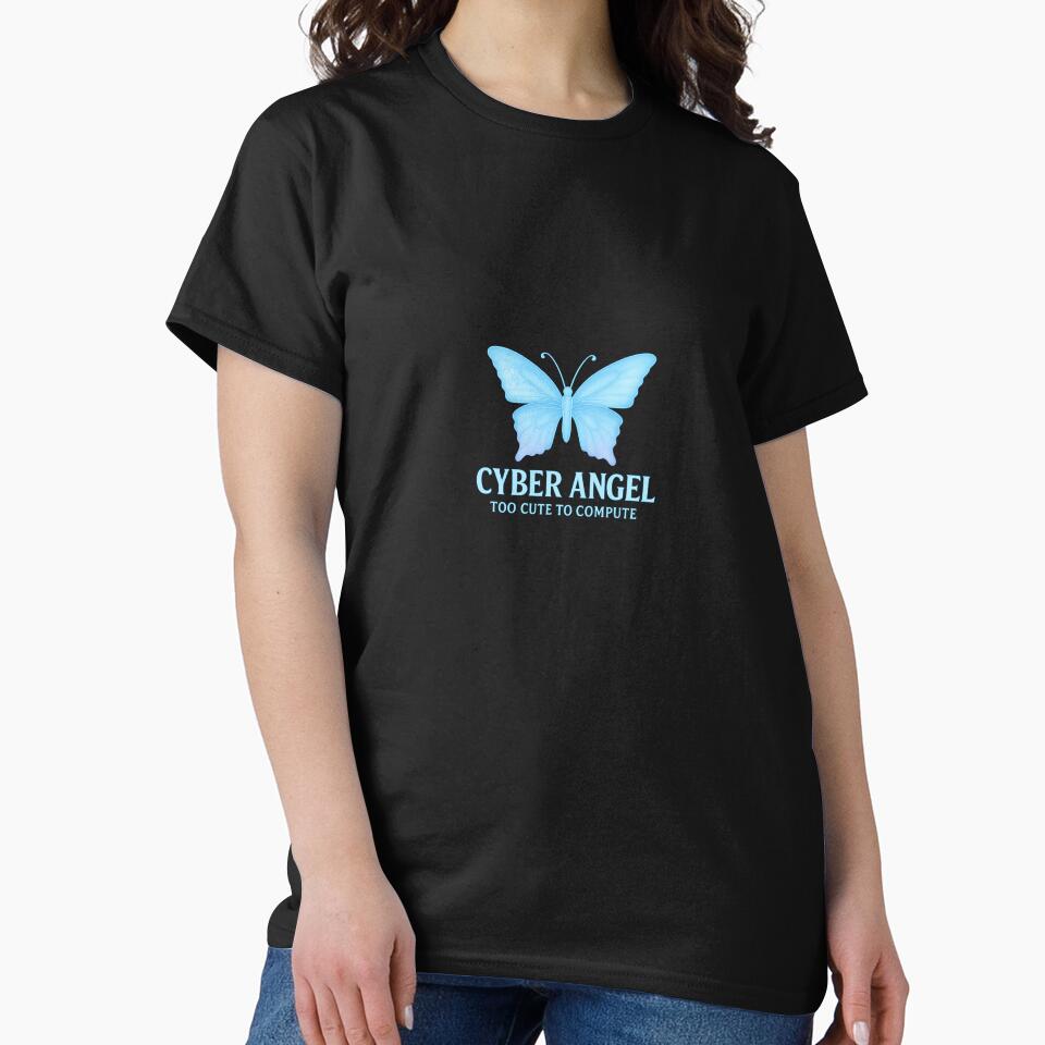 Cyber Angel – Y2K Neon Aesthetic Butterfly Design by ATS T-Shirts, Hoodie, Sweatshirt | BlankRebels.com (Image 2)