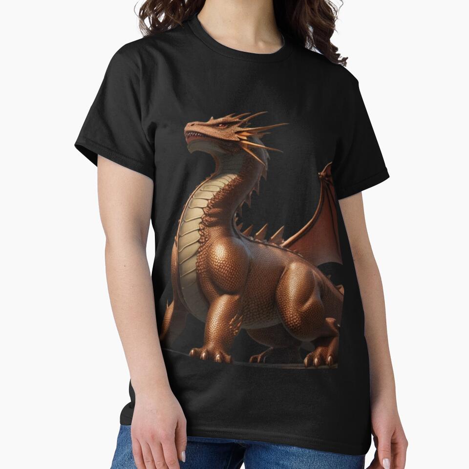 Brown Dragon - Black T by LuizSilva1983 T-Shirts, Hoodie, Sweatshirt | BlankRebels.com (Image 2)