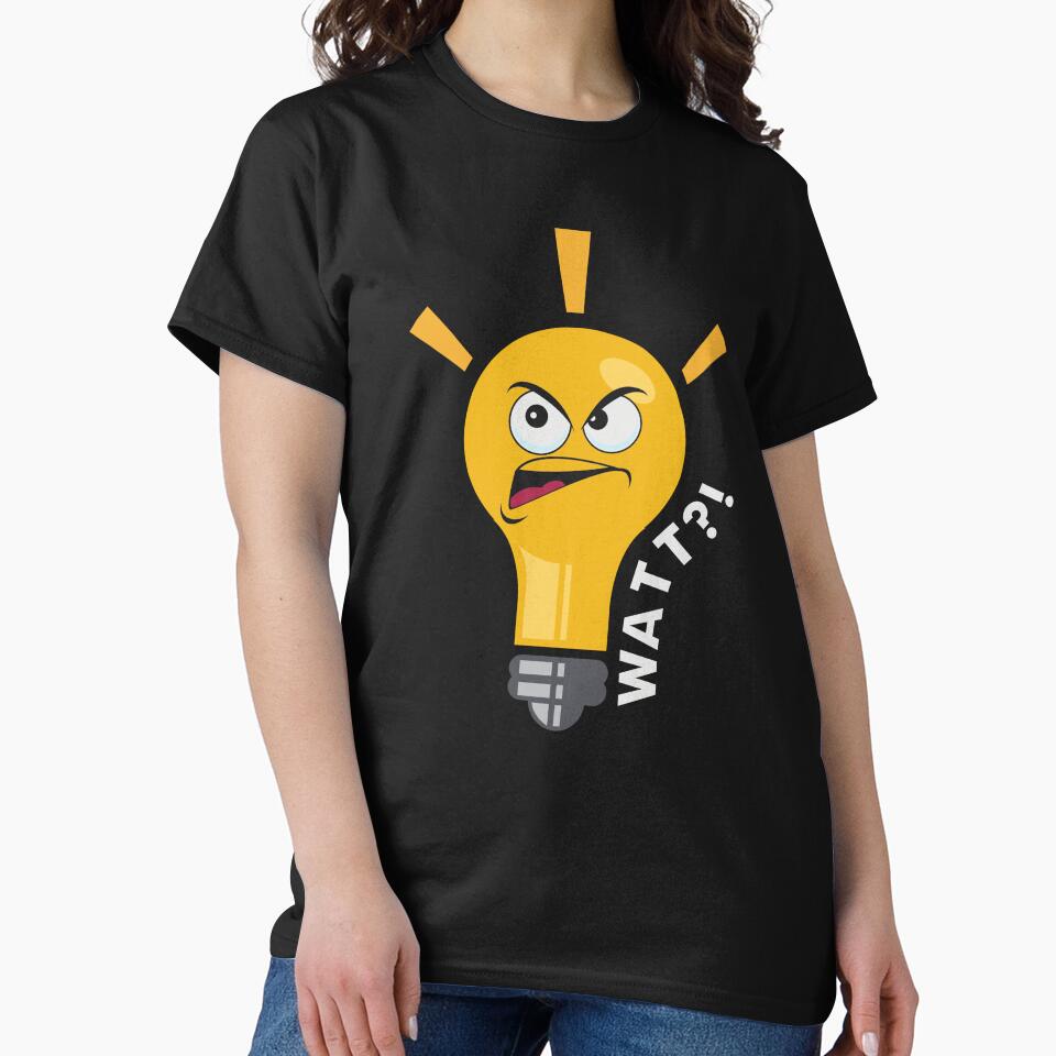 Watt?! – Funny Lightbulb Pun by JA World - Art & Design T-Shirts, Hoodie, Sweatshirt | BlankRebels.com (Image 2)