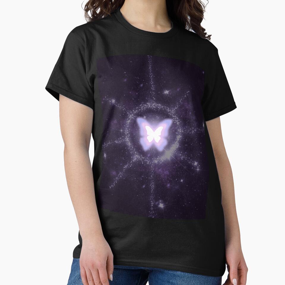 Y2K Aesthetic Galaxy Purple Butterfly by Spooks Looks T-Shirts, Hoodie, Sweatshirt | BlankRebels.com (Image 2)