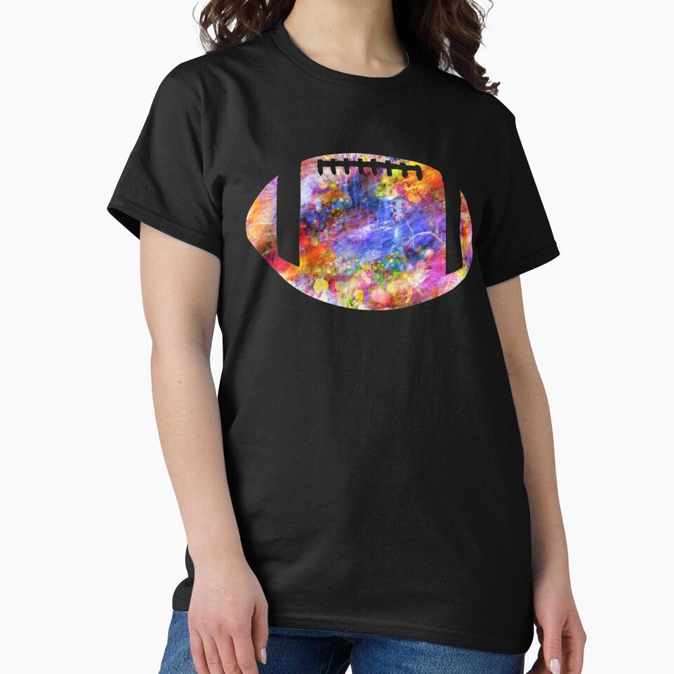 Colorful American Football Funny Sports Gift by Shariss T-Shirts, Hoodie, Sweatshirt | BlankRebels.com (Image 2)
