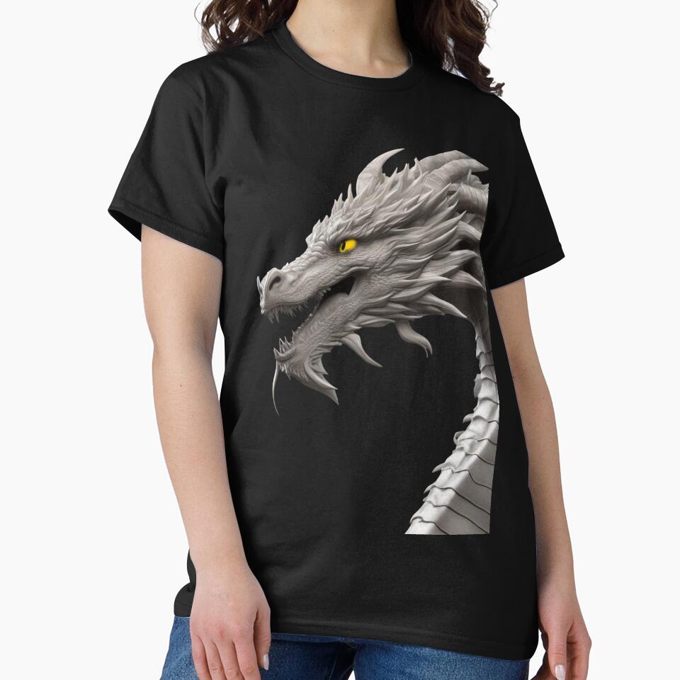 Dragon Yellow Eyes Black2 by LuizSilva1983 T-Shirts, Hoodie, Sweatshirt | BlankRebels.com (Image 2)
