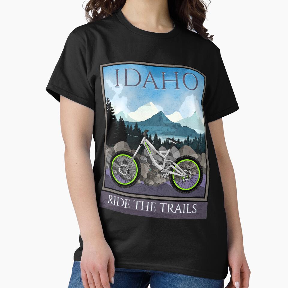 Mountain Biking - Ride Idaho by Rich Summers Art T-Shirts, Hoodie, Sweatshirt | BlankRebels.com (Image 2)
