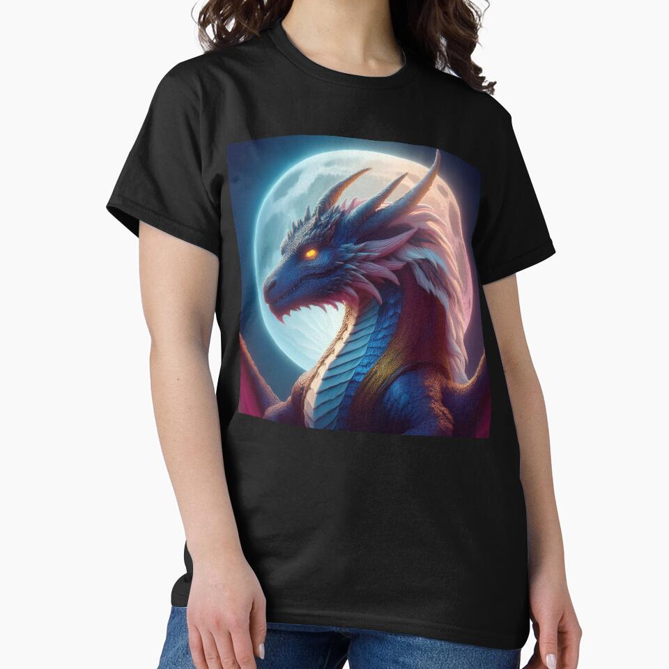 Cool dragon in the night. by BAR DEC T-Shirts, Hoodie, Sweatshirt | BlankRebels.com (Image 2)