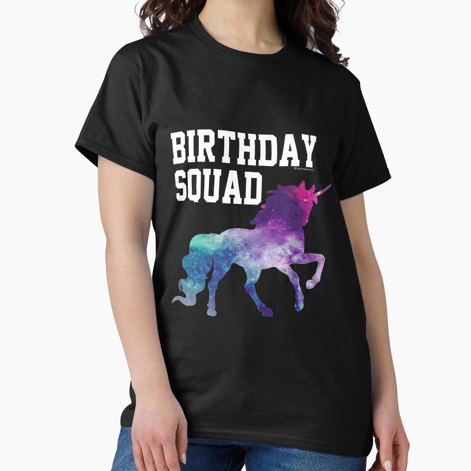 Birthday Squad Unicorn Shirt Gift Idea by CoolApparelShop