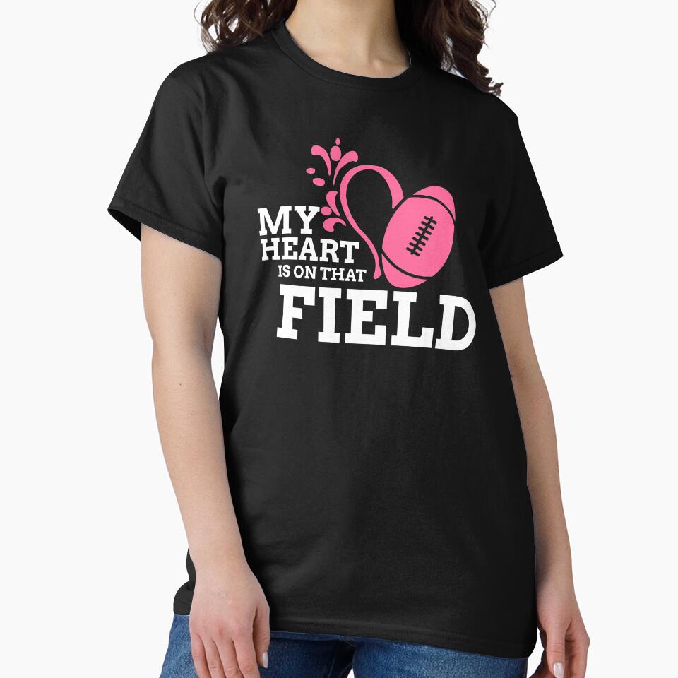 My Heart is on That Field Football Game Day Sports by Merchking1 T-Shirts, Hoodie, Sweatshirt | BlankRebels.com (Image 2)
