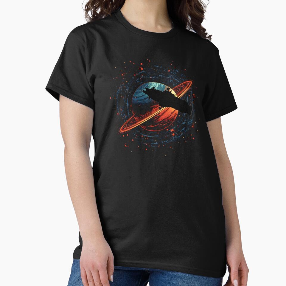 Roci flying by Saturn - Sci-fi by Fenay Designs T-Shirts, Hoodie, Sweatshirt | BlankRebels.com (Image 2)
