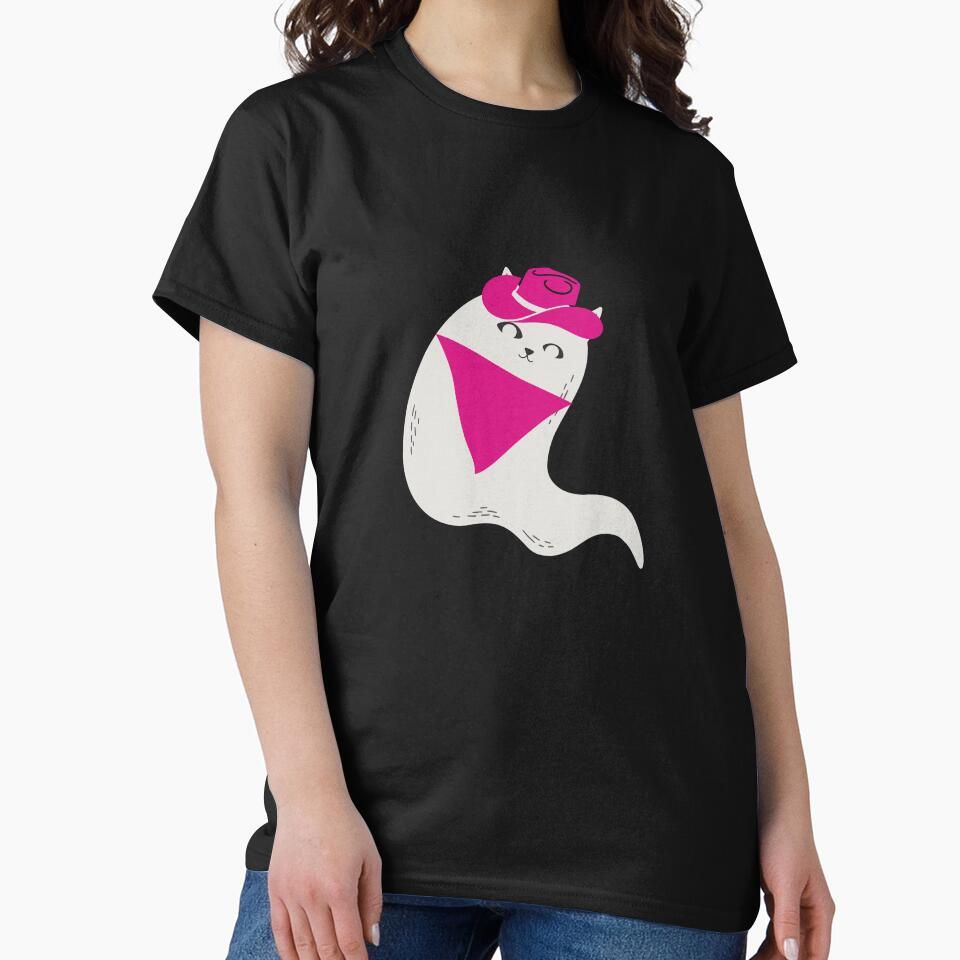 Ghostie the ghost cat cowgirl by RadGhostKitty T-Shirts, Hoodie, Sweatshirt | BlankRebels.com (Image 2)