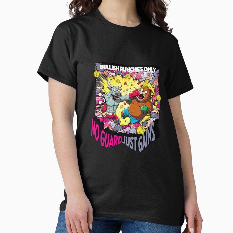 Bullish Punches Only. No Guard, Just Gains. V2 by loopphoria T-Shirts, Hoodie, Sweatshirt | BlankRebels.com (Image 2)