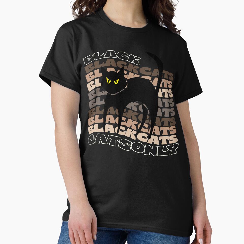 Halloween Black Cats Only Art Illustration by MichelleCreative T-Shirts, Hoodie, Sweatshirt | BlankRebels.com (Image 2)
