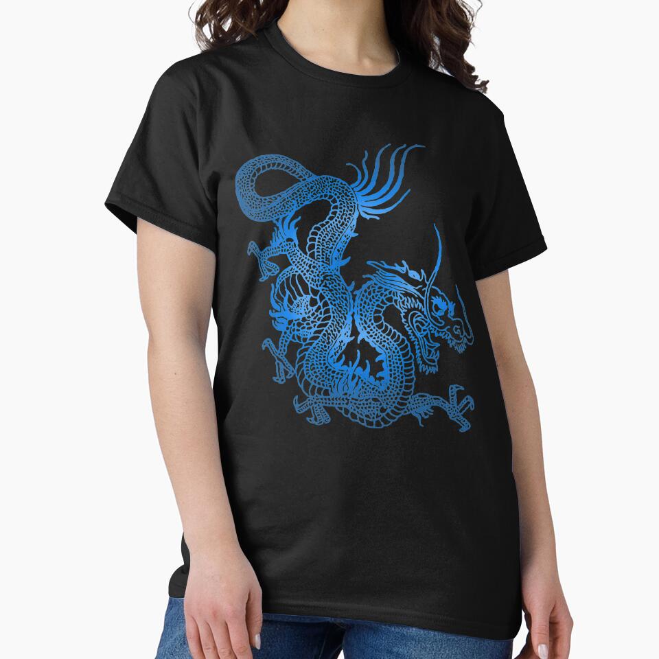 Blue Chinese Dragon by EddieBalevo