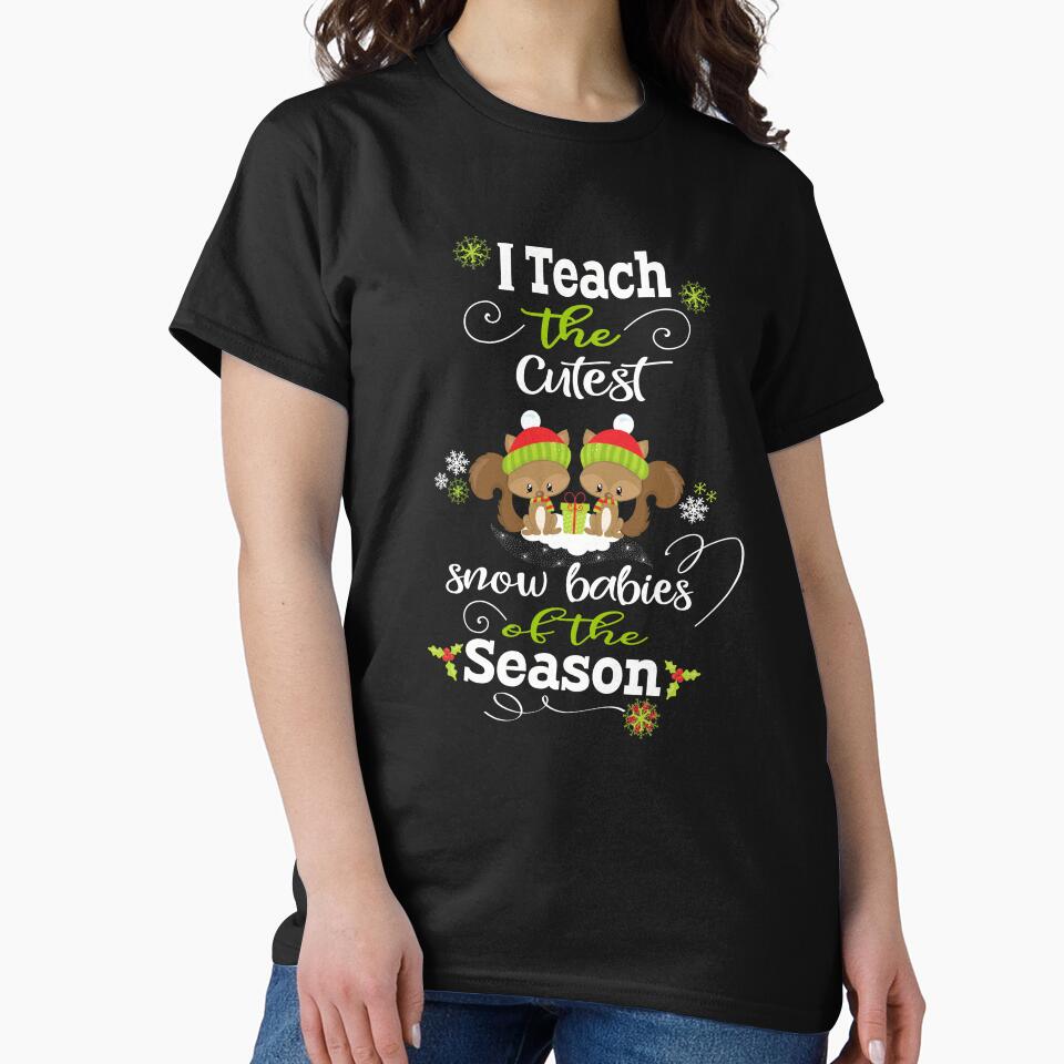 Teacher I Teach Cutest Snowbabies Racoons T-Shirts, Hoodie, Sweatshirt