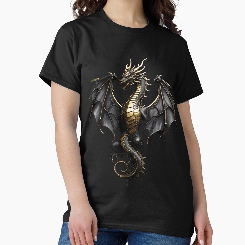 Black and Golden Dragon by LuizSilva1983 T-Shirts, Hoodie, Sweatshirt | BlankRebels.com (Image 2)