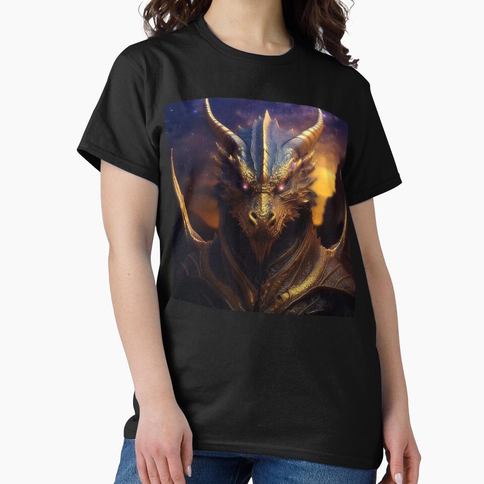 Golden dragonhead by BAR DEC T-Shirts, Hoodie, Sweatshirt | BlankRebels.com (Image 2)