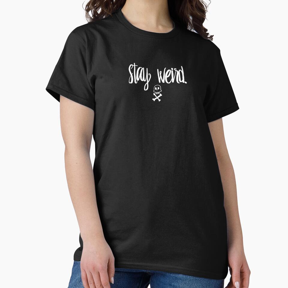 Stay Weird White T-Shirt by Susan Crane Design by Susan Crane Hoodie, Sweatshirt | BlankRebels.com (Image 2)