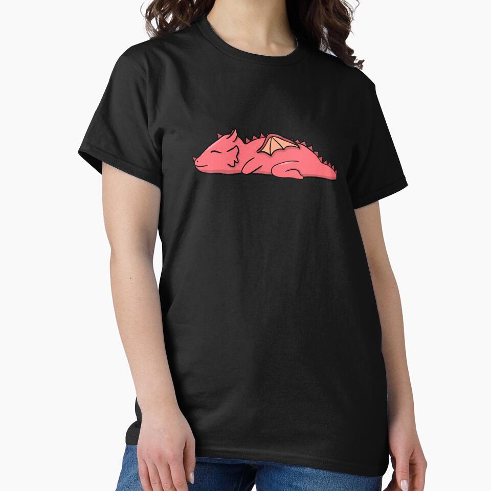 Cute Kawaii Sleeping Dragon Wyrmling by sunburstrpg T-Shirts, Hoodie, Sweatshirt | BlankRebels.com (Image 2)