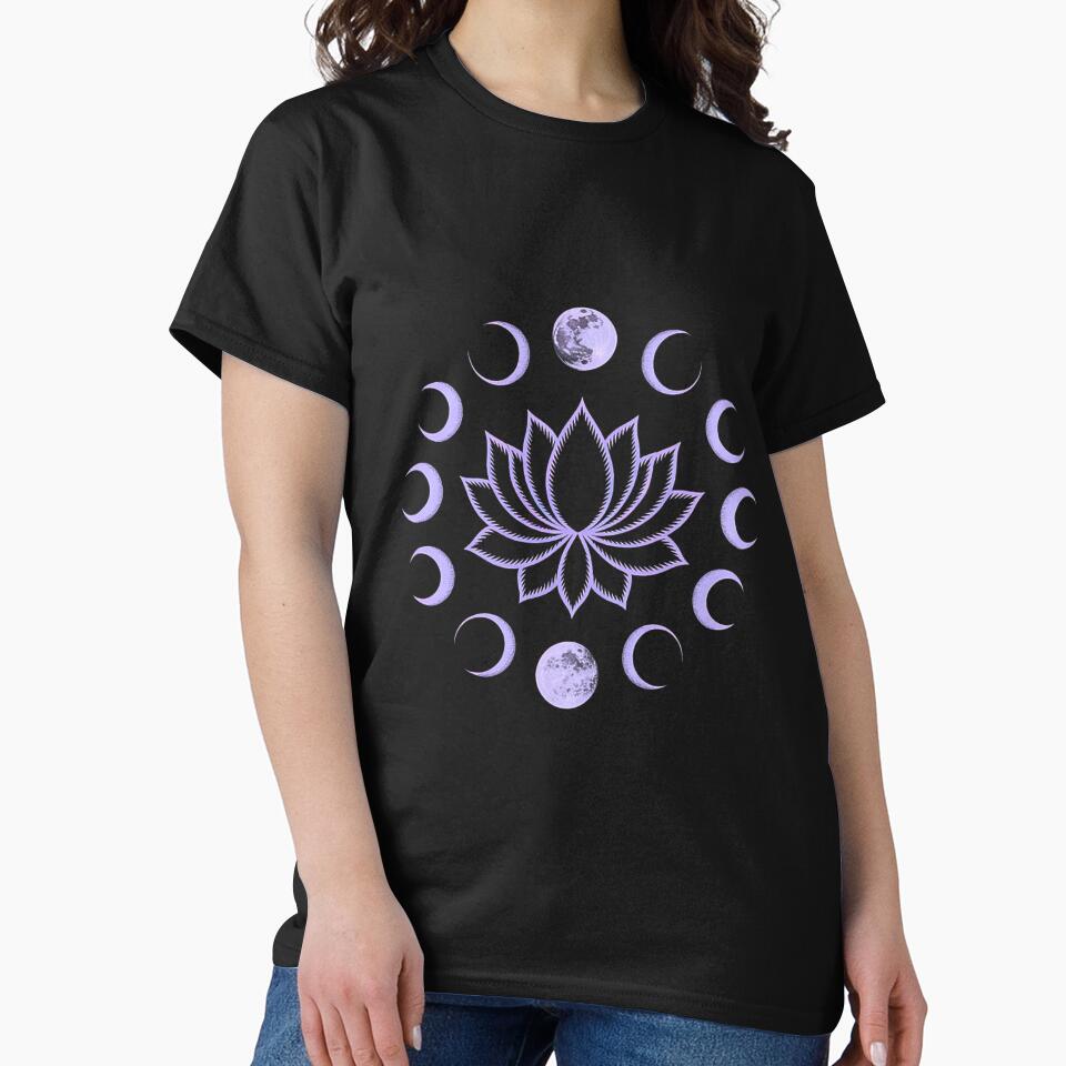 Yoga lunar phases lotus circle purple design by VibrArtco T-Shirts, Hoodie, Sweatshirt | BlankRebels.com (Image 2)