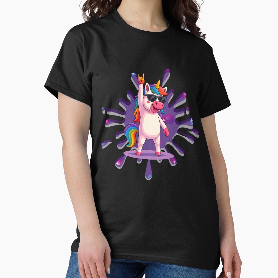 Funny Rock Unicorn Shirt - For Big by LoomLevel Hoodie, Sweatshirt | BlankRebels.com (Image 2)