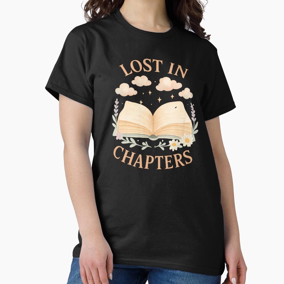"Lost in Chapters" Fantasy Book Lover Tee by Modivox Hoodie, Sweatshirt | BlankRebels.com (Image 2)