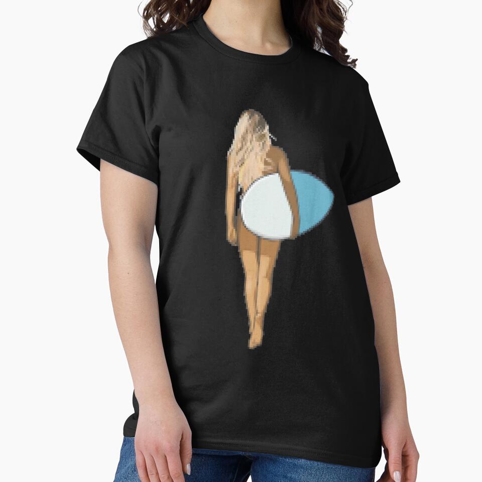 8 Bit Surfer Girl by ViewerEqualsPhoton T-Shirts, Hoodie, Sweatshirt | BlankRebels.com (Image 2)