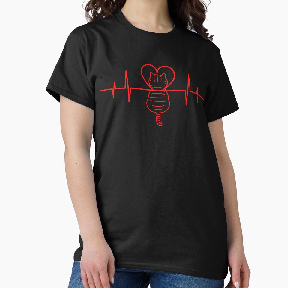 Cat Heartbeat Lover by LashandaDesigns T-Shirts, Hoodie, Sweatshirt | BlankRebels.com (Image 2)
