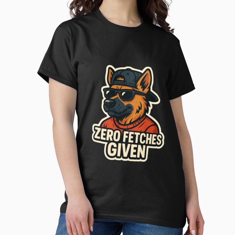 Zero Fetches Given – Funny German Shepherd Dog Lover, Sassy GSD Humor & Loyal Canine Breed Design by... (Image 2)