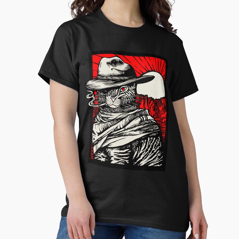 Cowboy Cat in The Wild West by BlackPawsWorld T-Shirts, Hoodie, Sweatshirt | BlankRebels.com (Image 2)