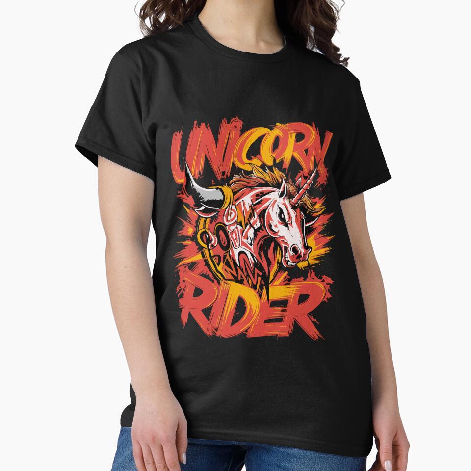 Unicorn Rider Sunset colors by DXINERZ T-Shirts, Hoodie, Sweatshirt | BlankRebels.com (Image 2)