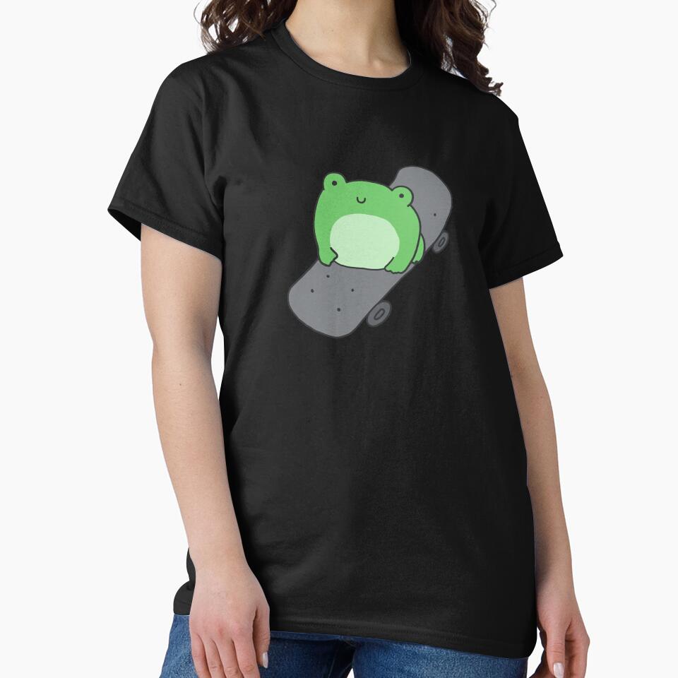 Cute Skateboarding Frog: Kawaii Aesthetic with Hipster Skater for Sport Fans by MinistryOfFrogs T-Shirts,... (Image 2)