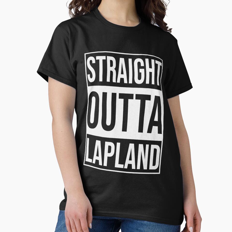 STRAIGHT OUTTA LAPLAND - Funny, cool Christmas design by ToruandMidori T-Shirts, Hoodie, Sweatshirt (Image 2)