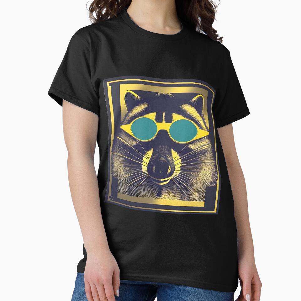Raccoon with goggles by Planetporridge T-Shirts, Hoodie, Sweatshirt | BlankRebels.com (Image 2)
